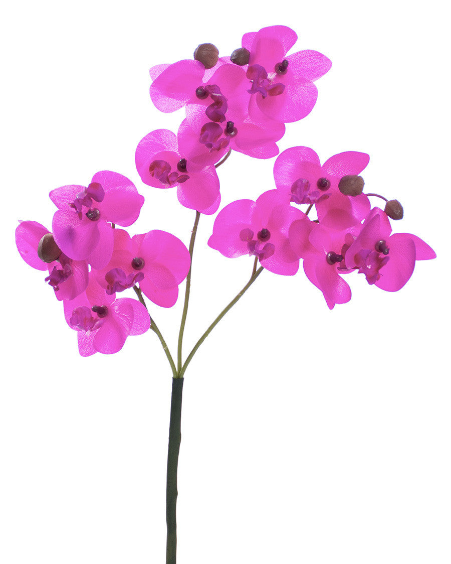 18" Mini Phalaenopsis Orchid Artificial Foliage Stem S4697