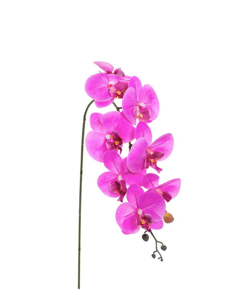35" Floppy Phalaenopsis Faux Orchid Stem S4700