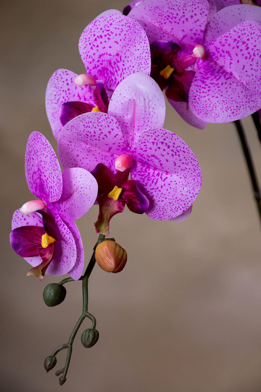 35" Floppy Phalaenopsis Faux Orchid Stem S4700