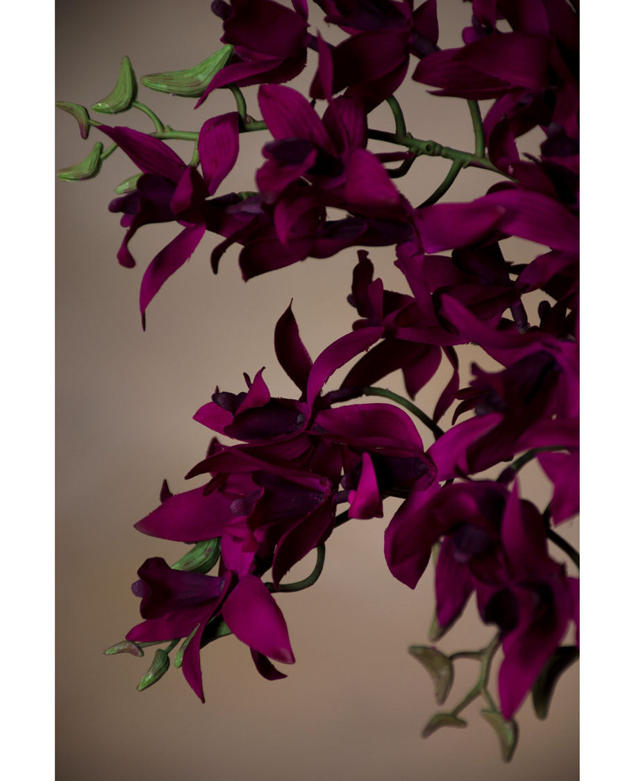 18" Artificial Mini Star Orchid Foliage Stem S4702-PL