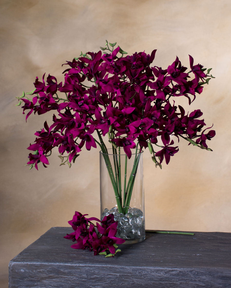 18" Artificial Mini Star Orchid Foliage Stem S4702-PL