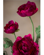 25" Fluffy Ranunculus Silk Flower Stem Spray S4706