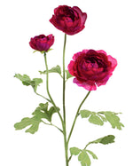 25" Fluffy Ranunculus Silk Flower Stem Spray S4706
