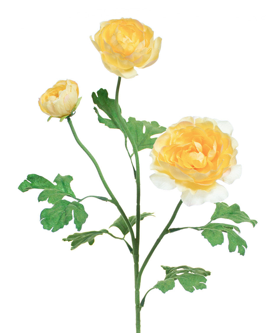 25" Fluffy Ranunculus Silk Flower Stem Spray S4706