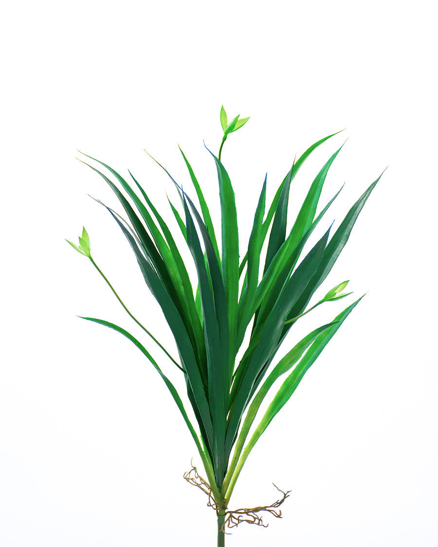 16" Artificial Grass Bush Foliage with Buds S4725-GR