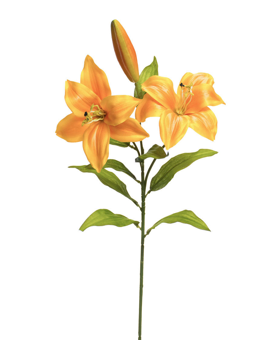 25" Tiger Lily Silk Flower Stem Spray S4762