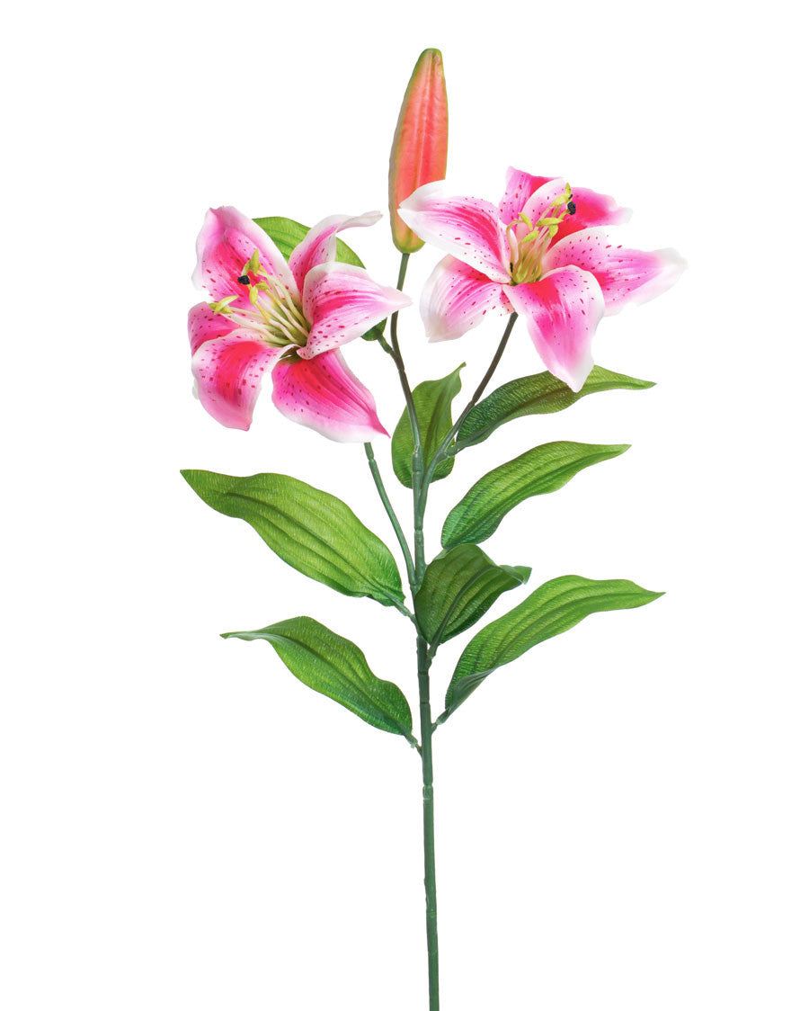 25" Tiger Lily Silk Flower Stem Spray S4762