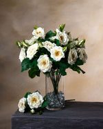16" Wild Rose Silk Flower Stem S4770-WHT