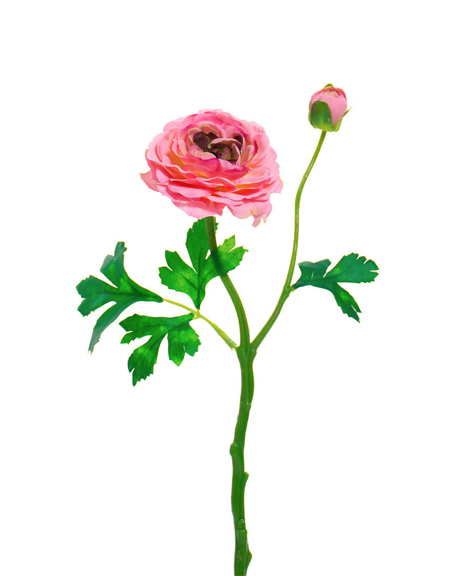 13" Silk Ranunculus Flower Stem Spray S4783
