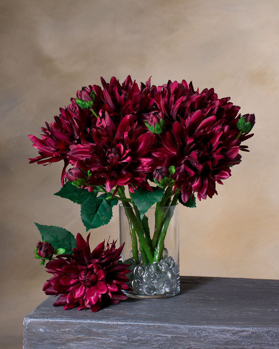14" Dahlia Silk Flower Stem Spray