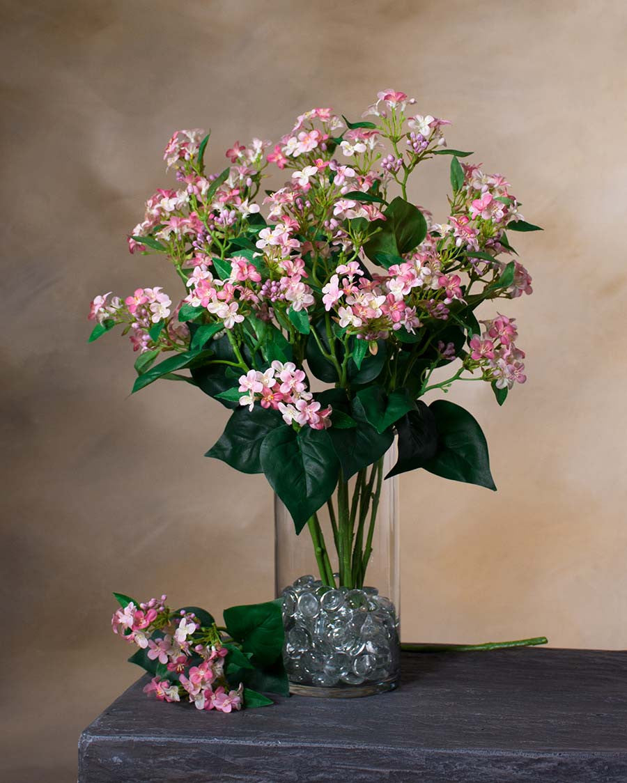 18" Wild Lilac Silk Flower Stem Spray