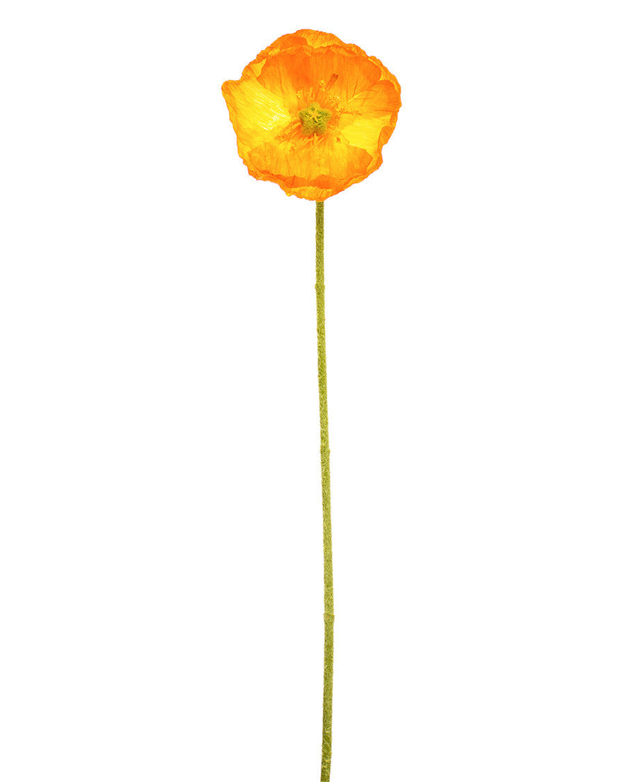 22.5" Poppy Silk Flower Stem S4904