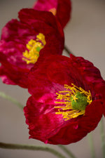 22.5" Poppy Silk Flower Stem S4904