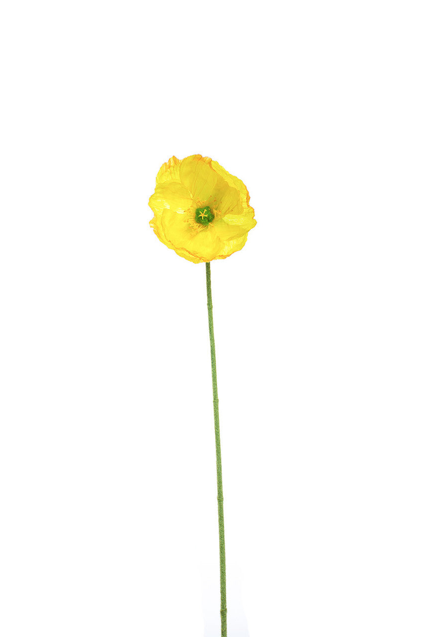 22.5" Poppy Silk Flower Stem S4904