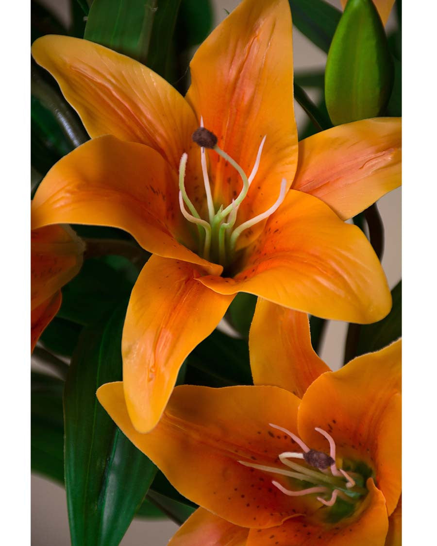 30" Tiger Lily Silk Flower Stem S4905