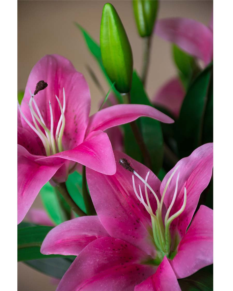 30" Tiger Lily Silk Flower Stem S4905