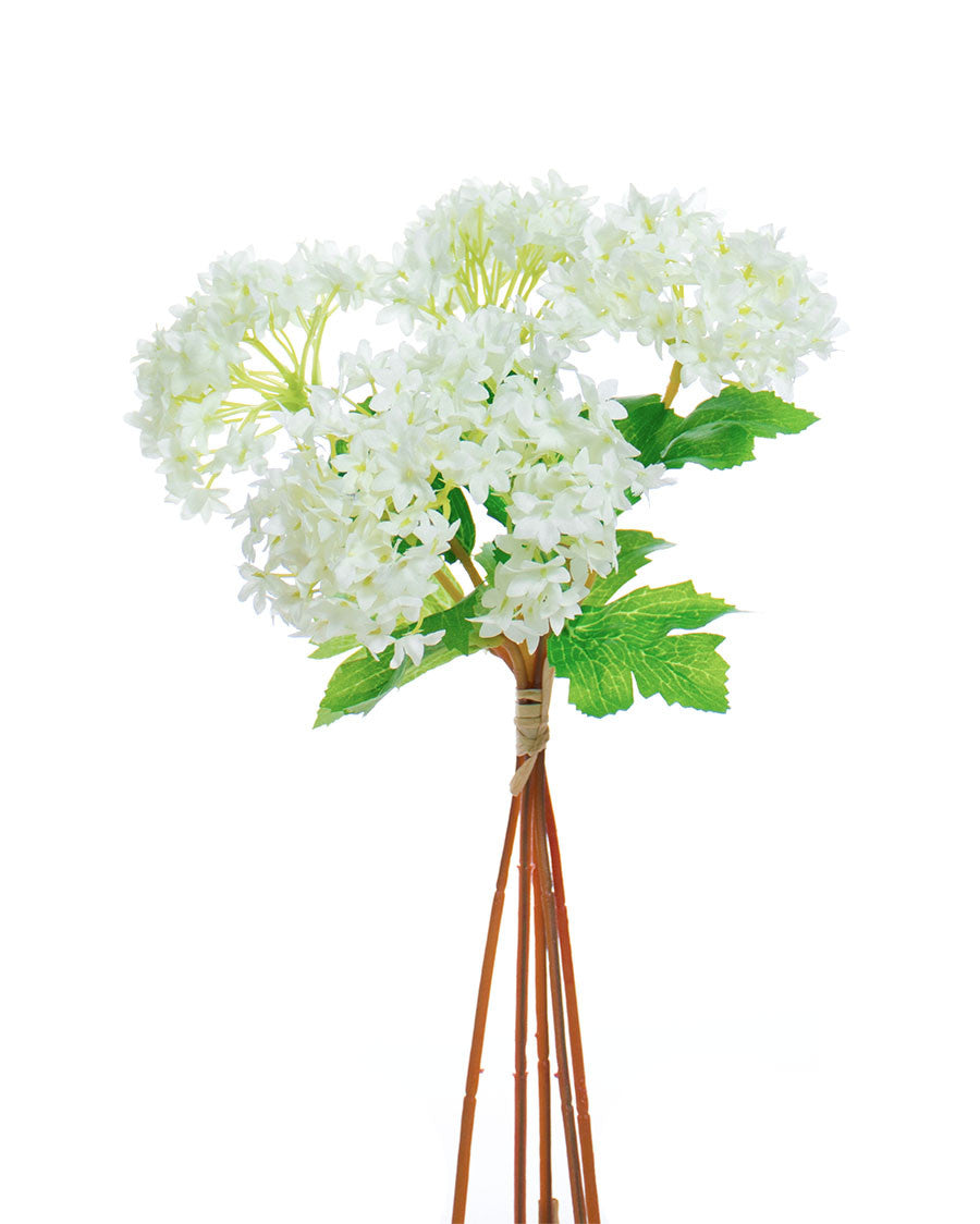 12" Snowball Hydrangea Silk Flower Bundle S4906