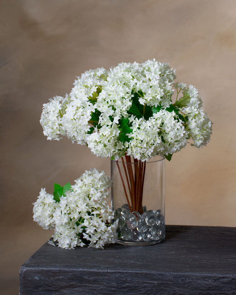12" Snowball Hydrangea Silk Flower Bundle
