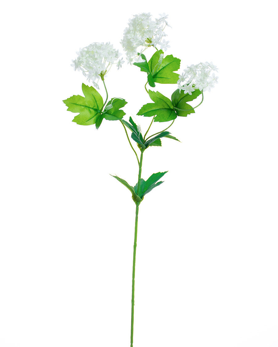 25" Snowball Hydrangea Silk Flower Stem Spray S4907