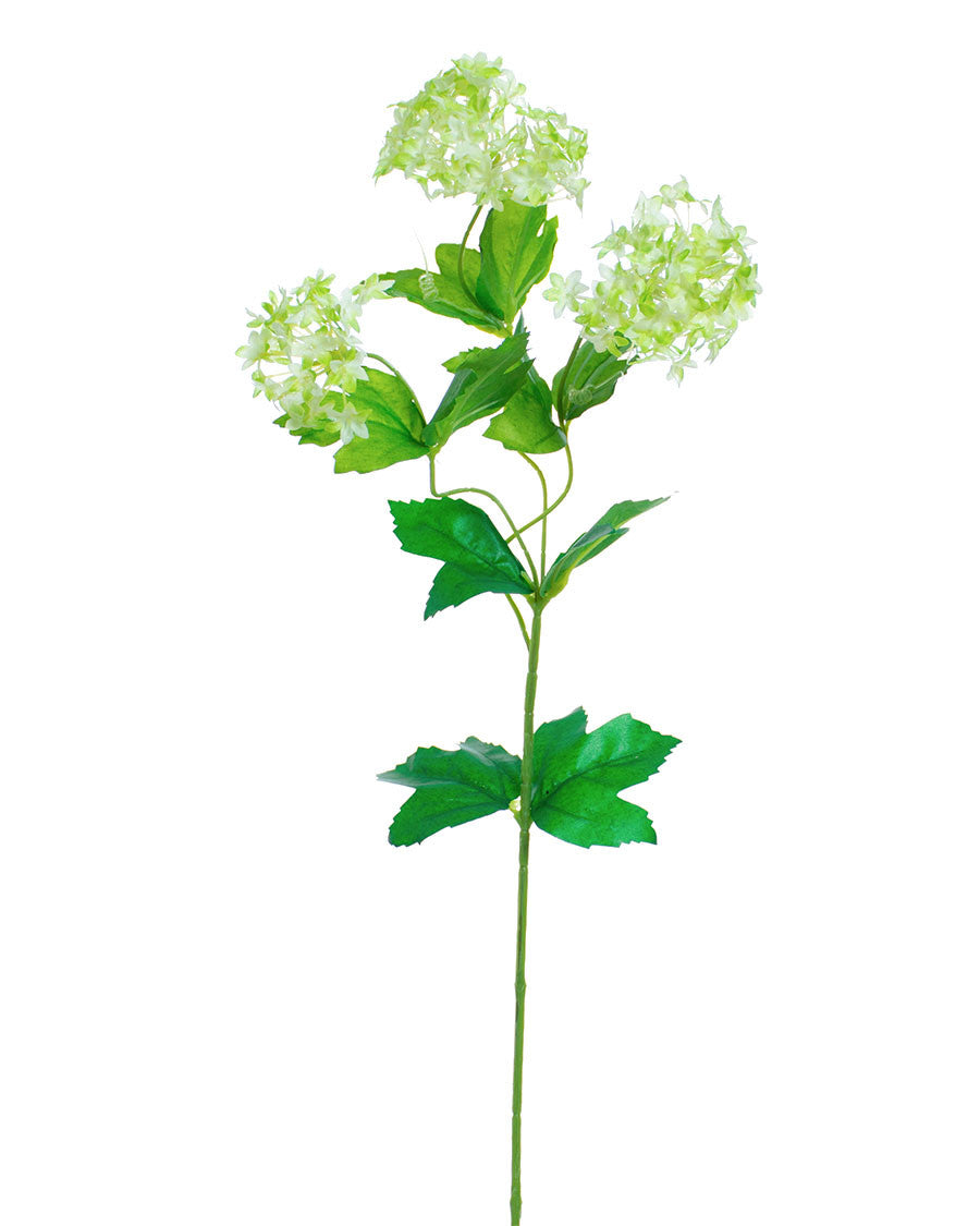 25" Snowball Hydrangea Silk Flower Stem Spray S4907
