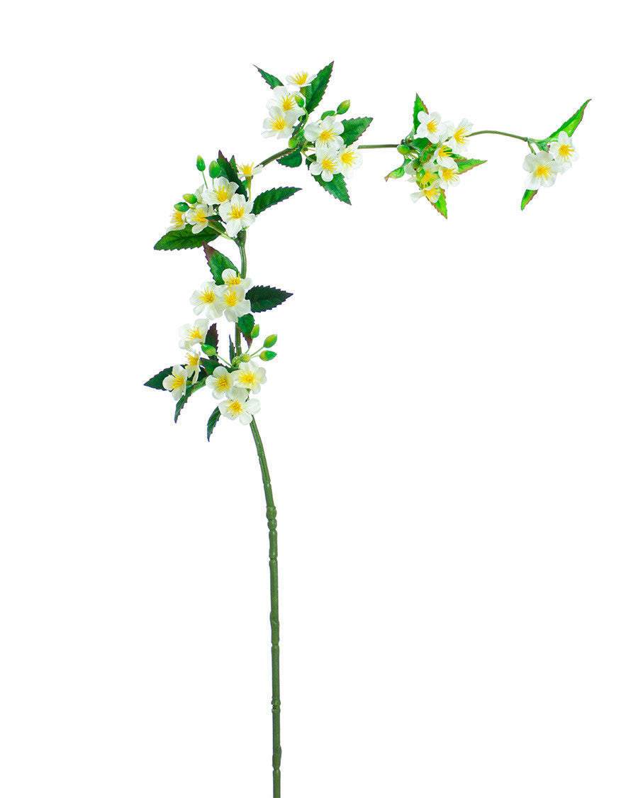 31" Artificial Pear Blossom Flower Stem S4908