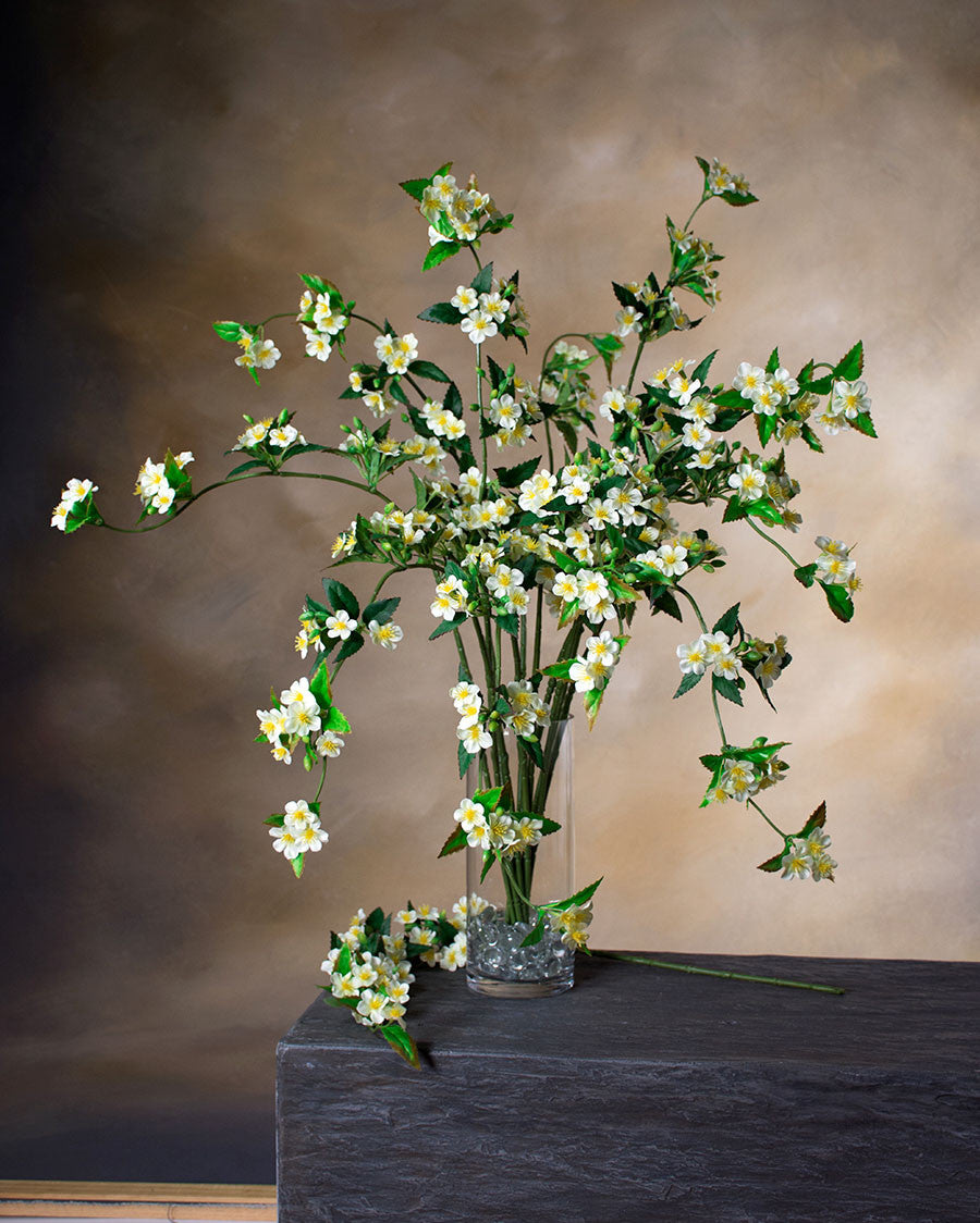 31" Artificial Pear Blossom Flower Stem S4908