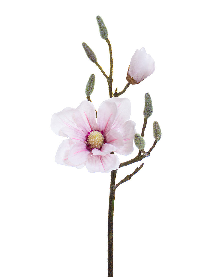 17" Magnolia Silk Flower Stem Spray S4909