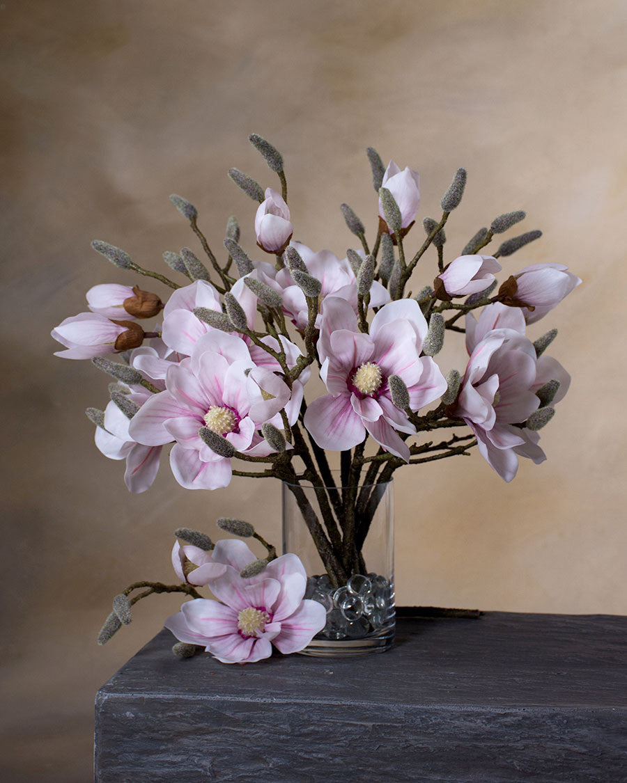 17" Magnolia Silk Flower Stem Spray