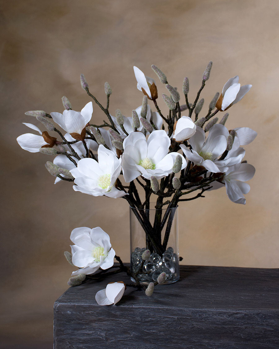 17" Magnolia Silk Flower Stem Spray