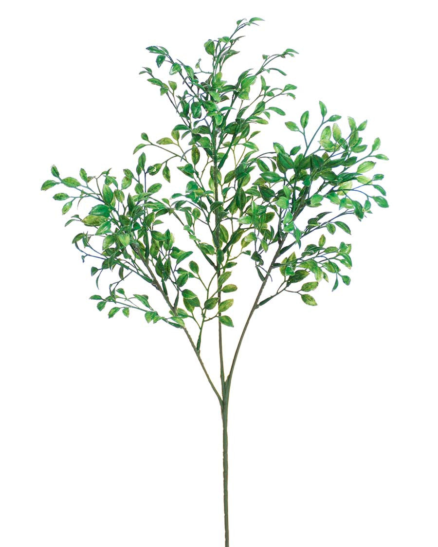 24" Faux Tea Leaves Foliage Stem Spray S4962-GR