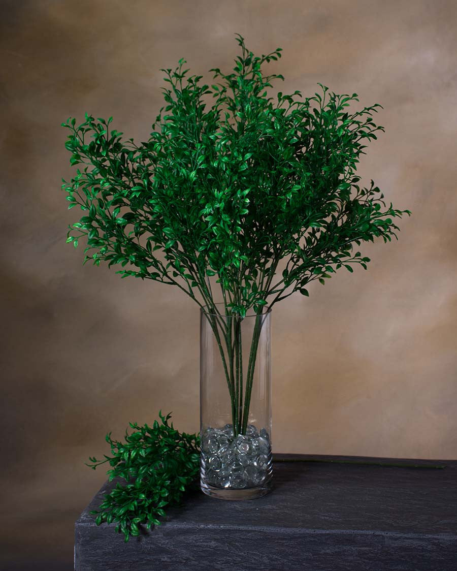 24" Faux Tea Leaves Foliage Stem Spray S4962-GR