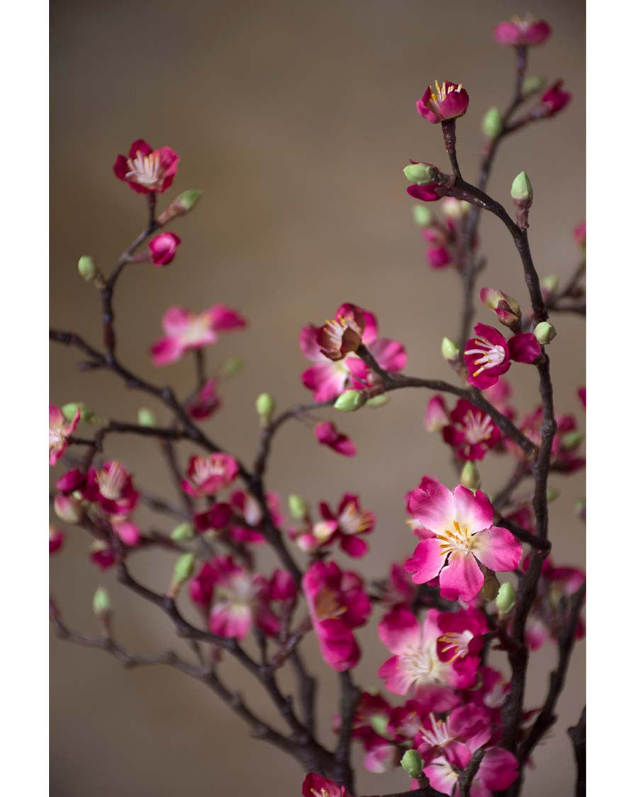 27" Silk Cherry Blossom Faux Flower Stem S4965