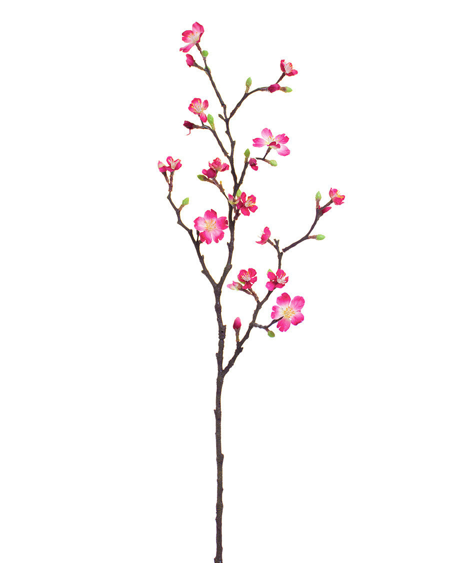 27" Silk Cherry Blossom Faux Flower Stem S4965