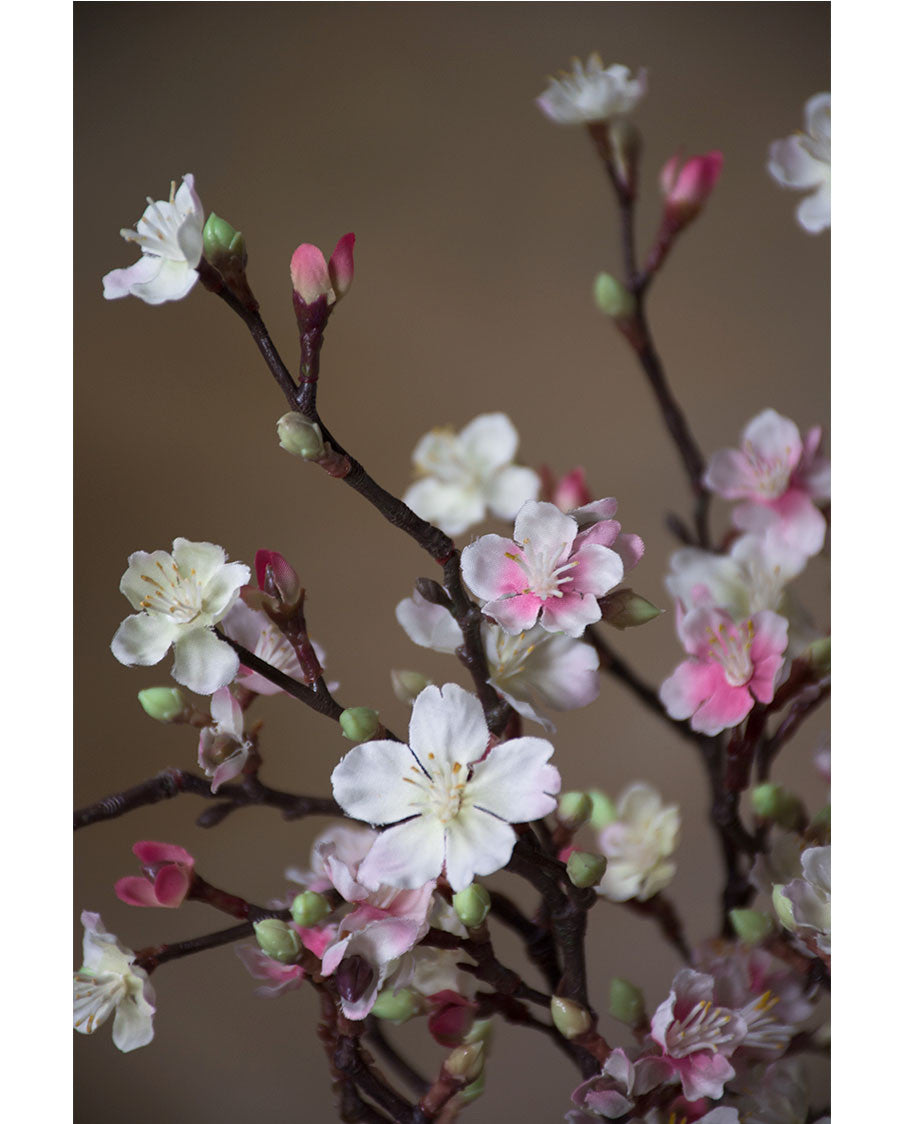 27" Silk Cherry Blossom Faux Flower Stem S4965