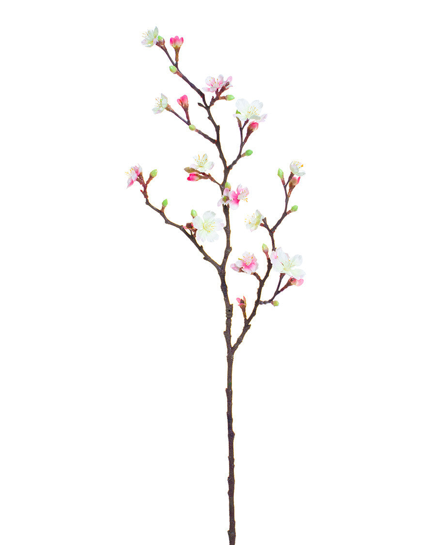 27" Silk Cherry Blossom Faux Flower Stem S4965