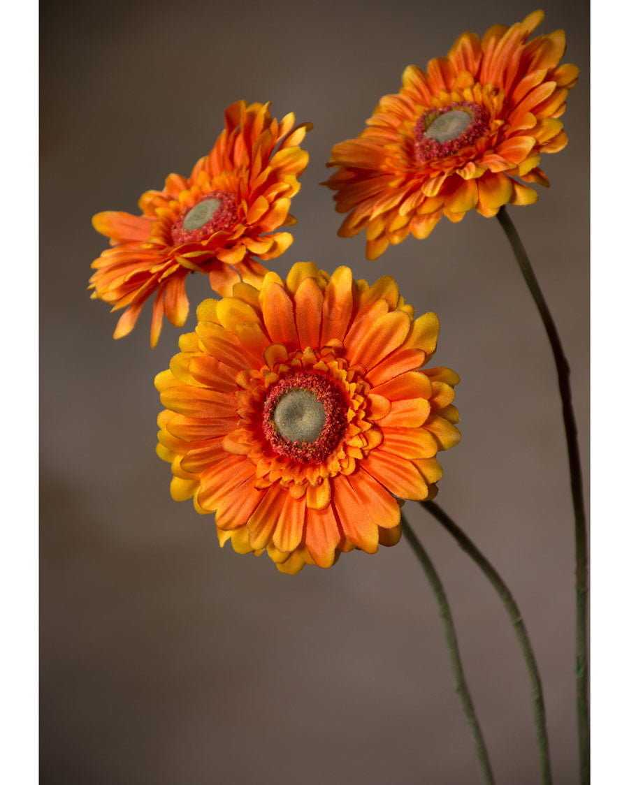 25" Silk Gerbera Daisy Faux Flower Stem S5003