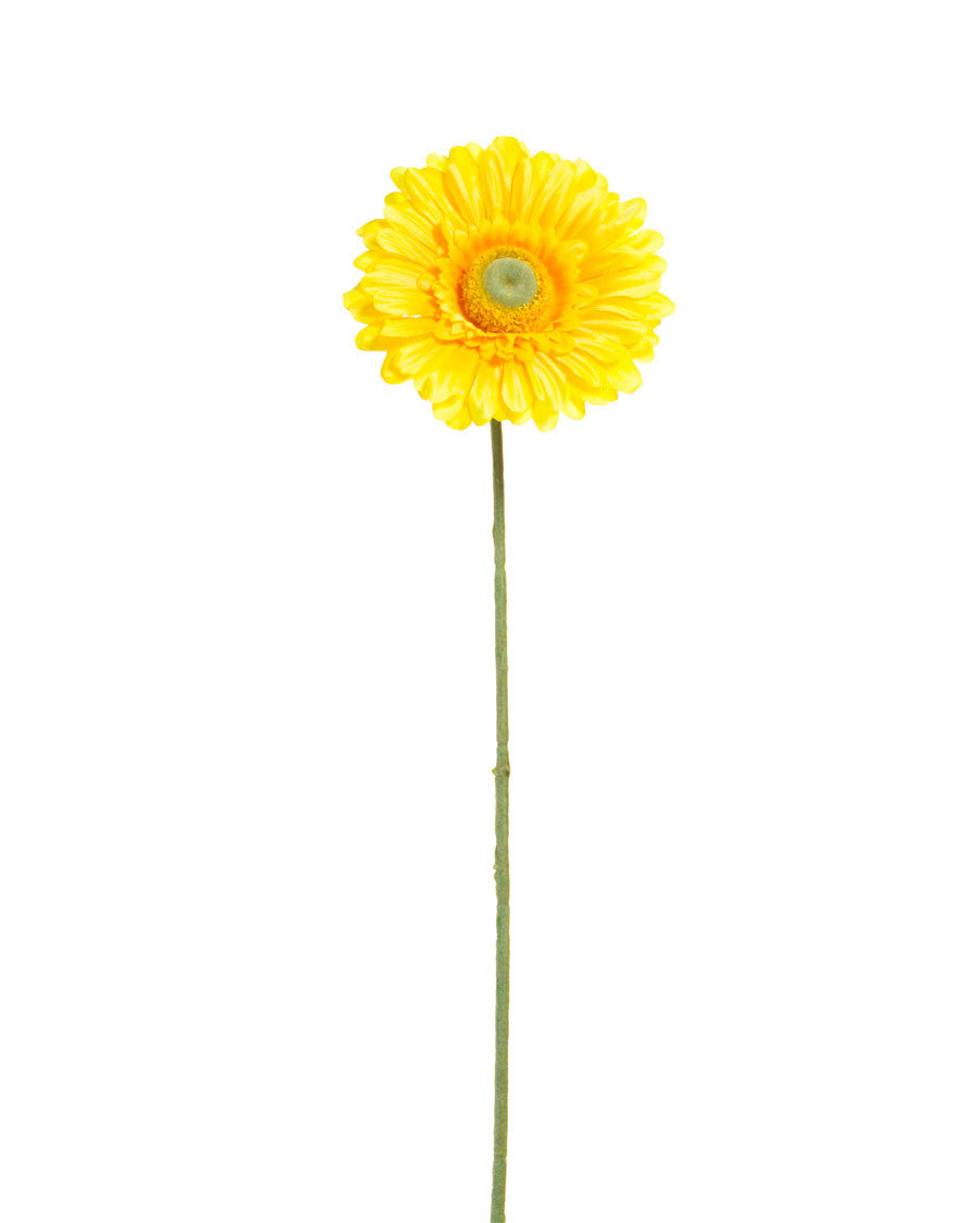 25" Silk Gerbera Daisy Faux Flower Stem S5003