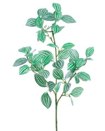 24" Mini Watermelon Pepperomia Faux Foliage Spray S5069-GRCR