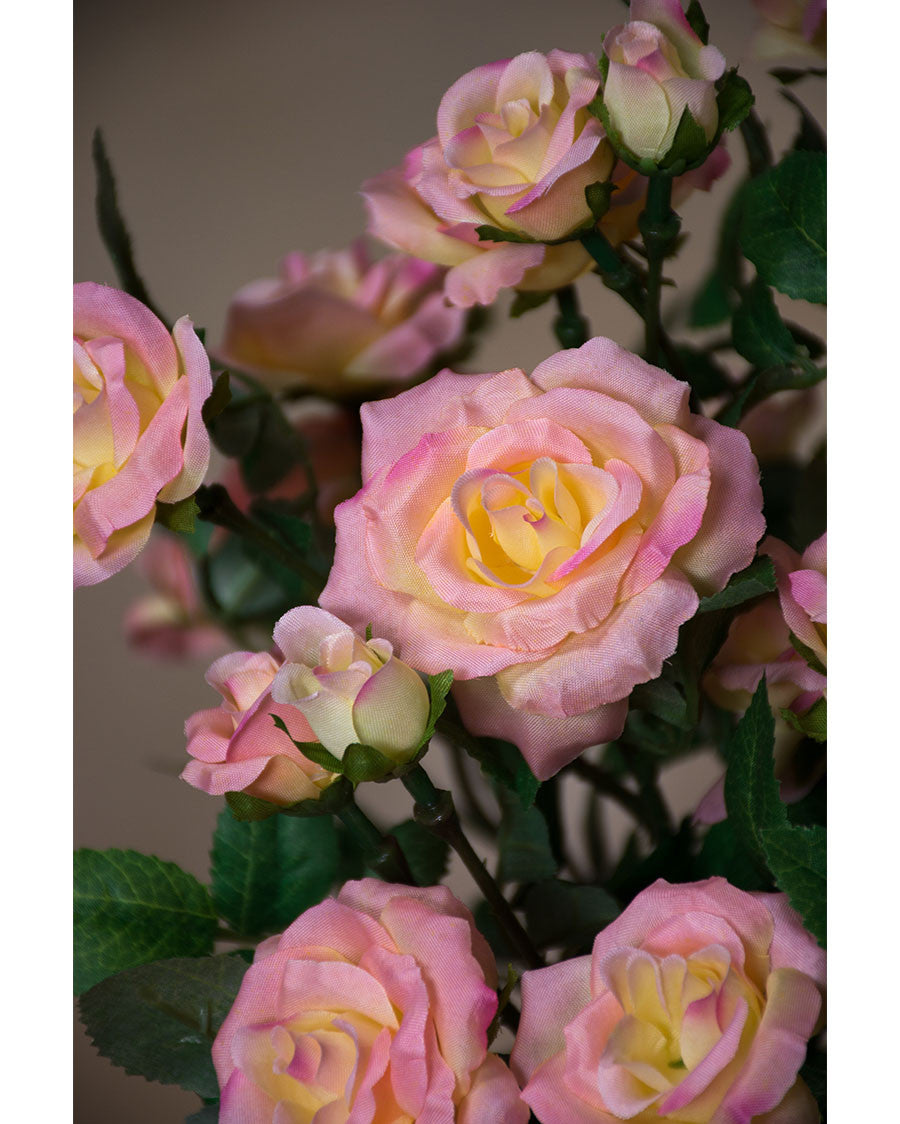 19.5" Diamond Rose Silk Flower Stem Spray S5072