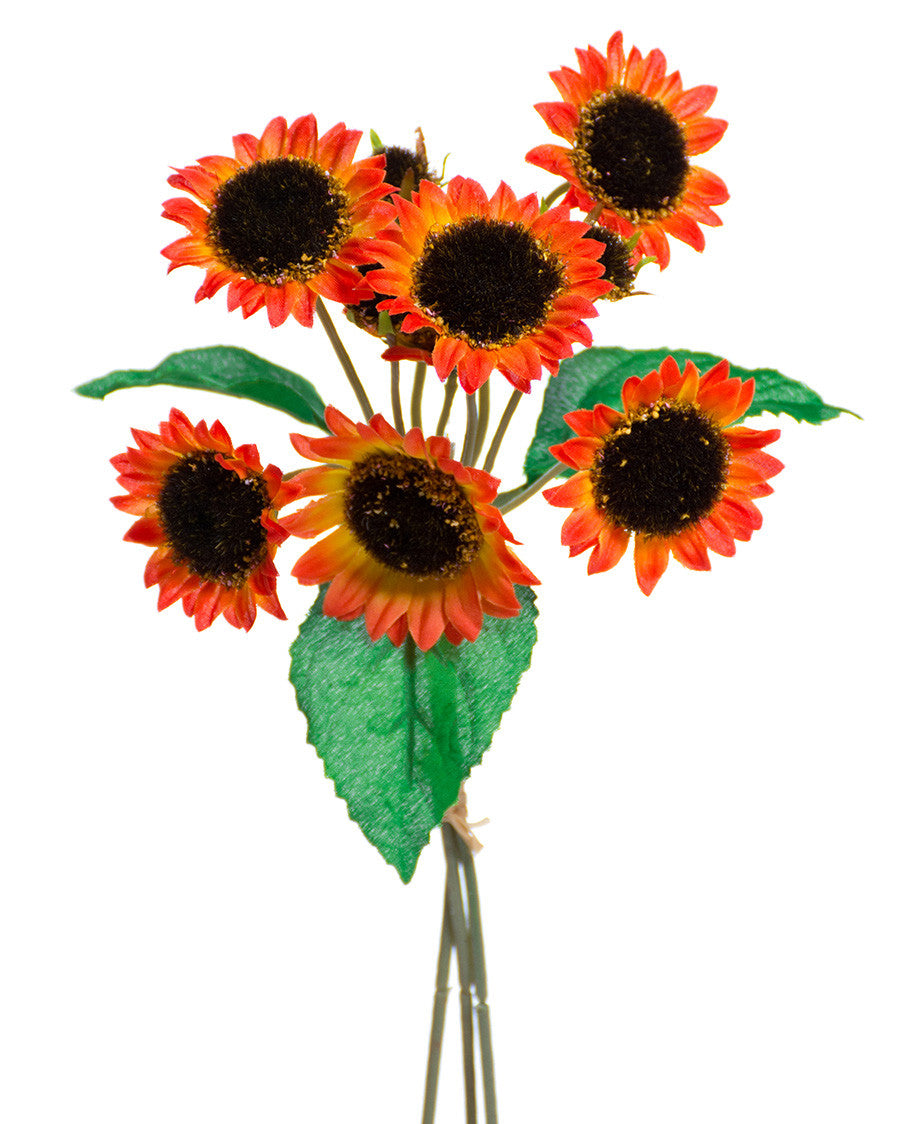 12" Artificial Mini Sunflower Bundle