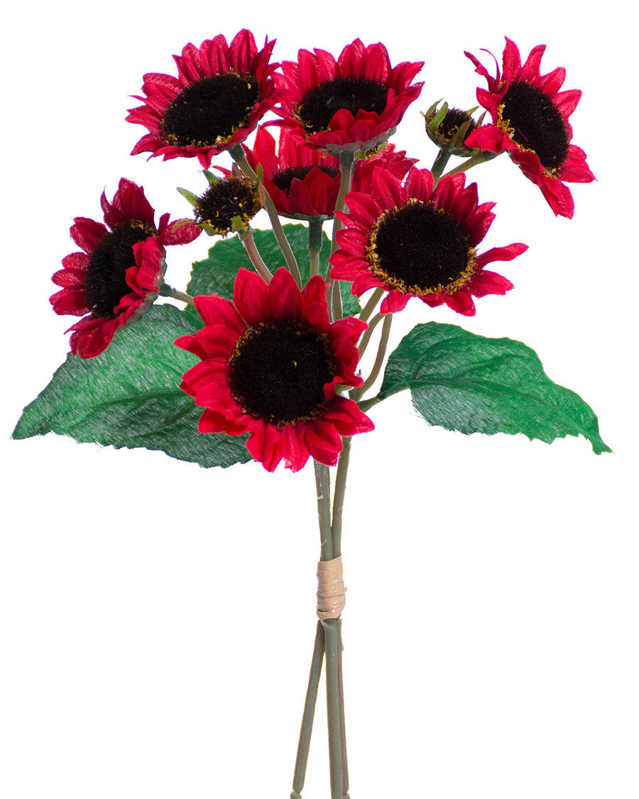 12" Artificial Mini Sunflower Bundle