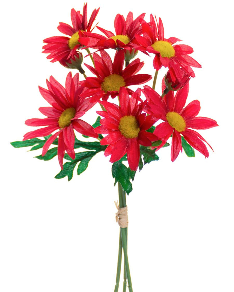 12" Mini Daisy Silk Flower Bundle