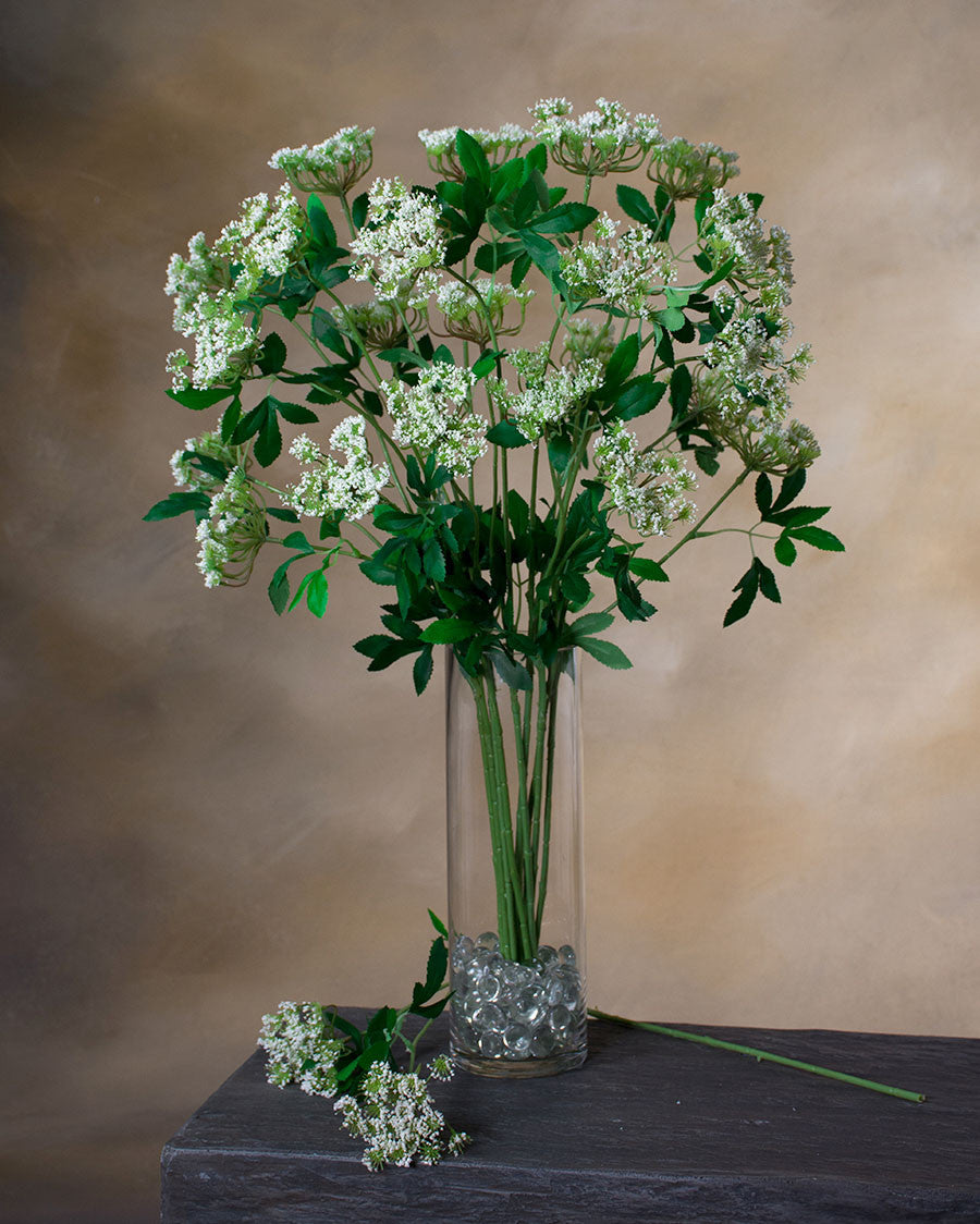 28" Queen Anne Lace Faux Flower Stem Spray