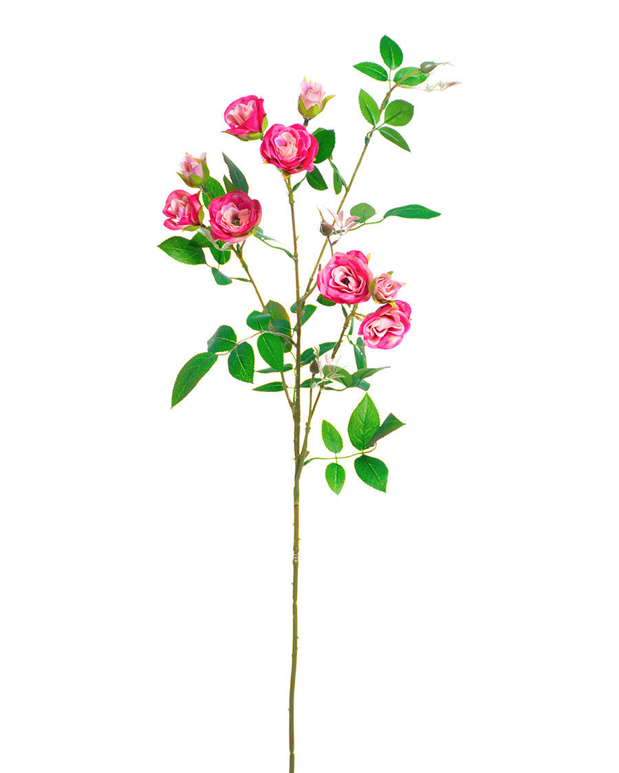 30.5" Rambling Rose Silk Flower Stem Spray S5095
