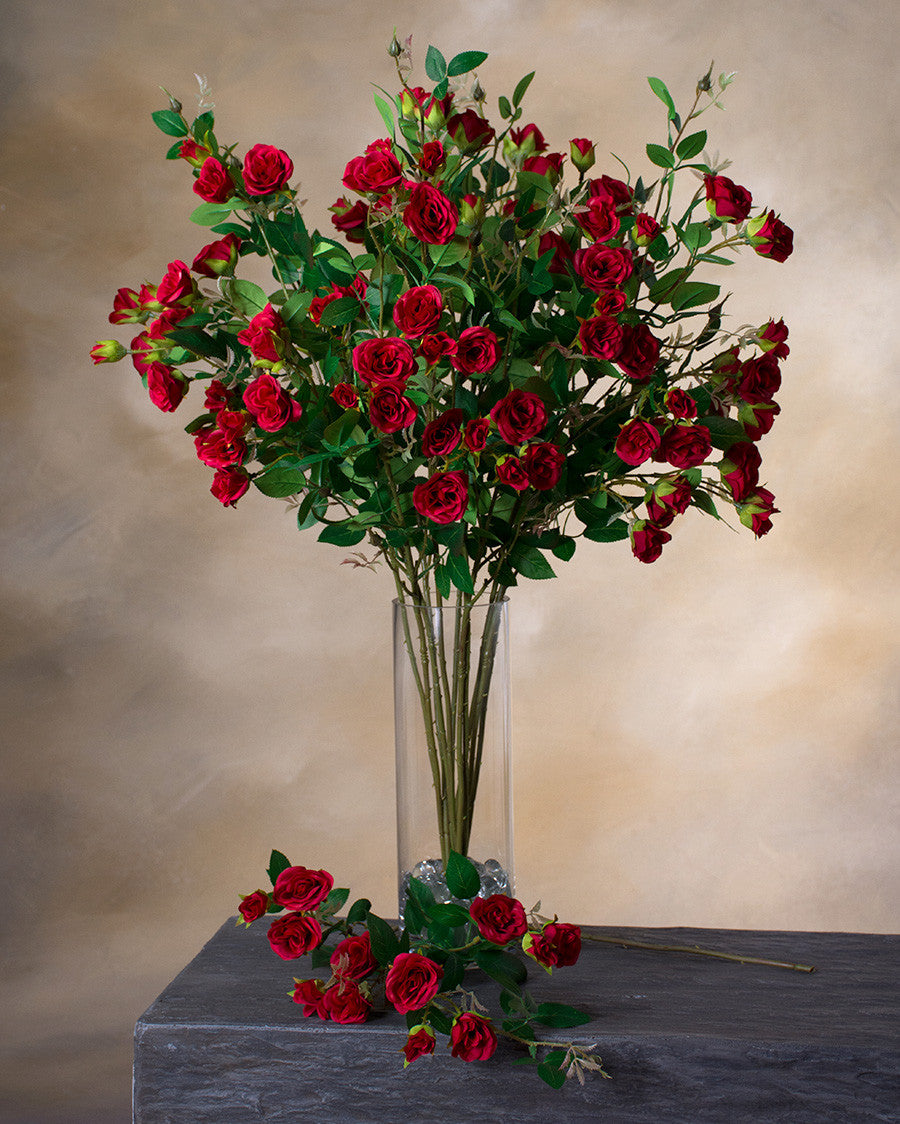 30.5" Rambling Rose Silk Flower Stem Spray S5095