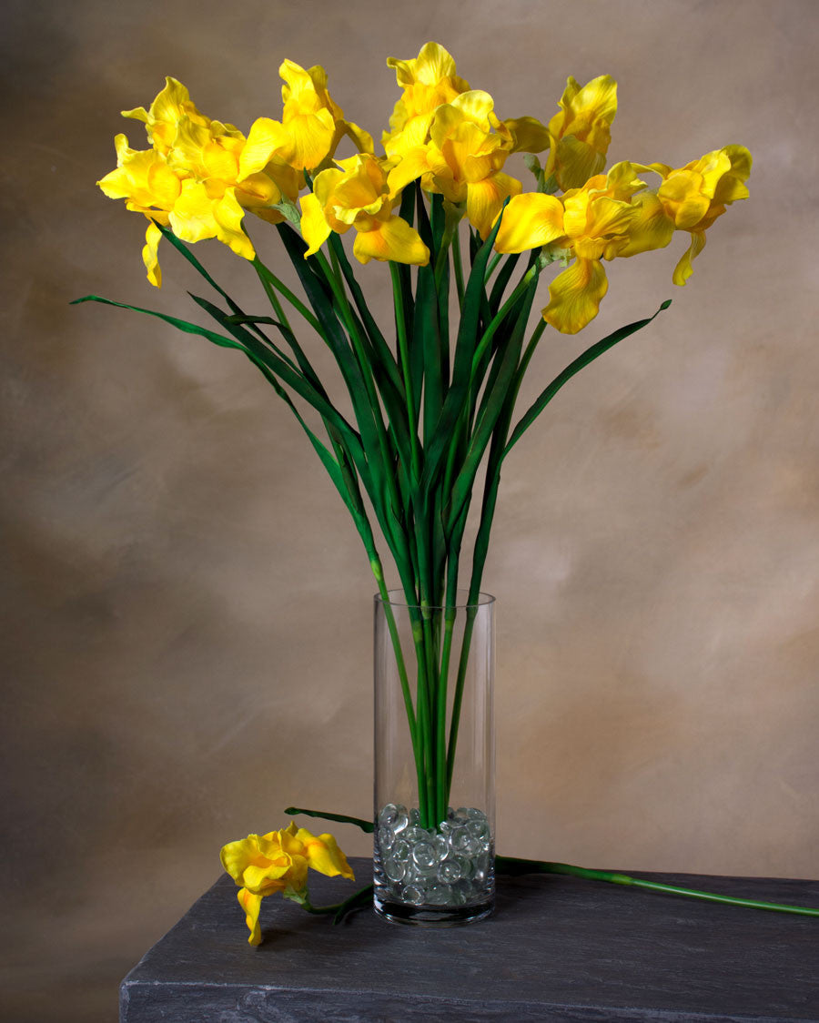28" Faux Iris Flower Stem
