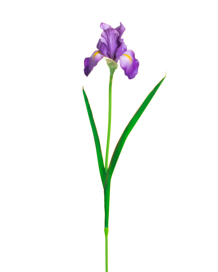 28" Faux Iris Flower Stem S5098