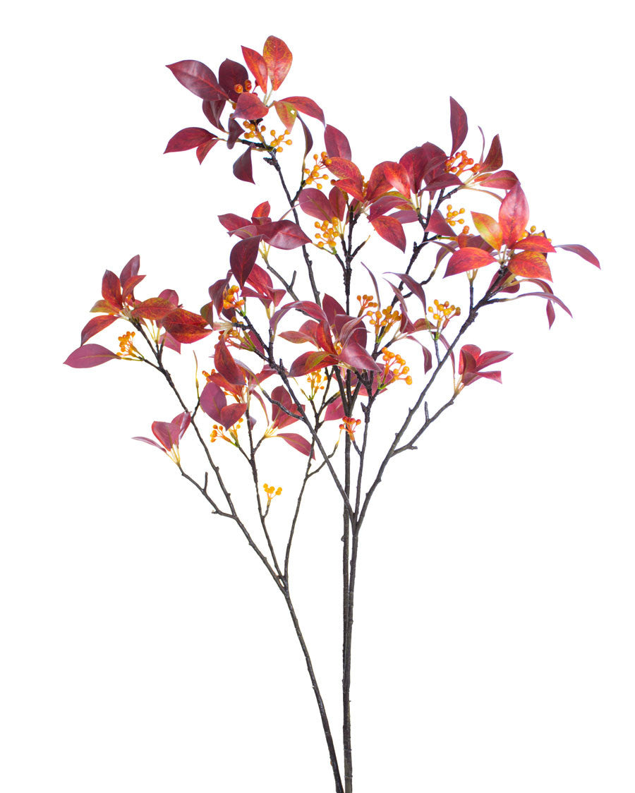 43" Sandcherry & Berries Artificial Foliage Stem Spray S6037-ORBR