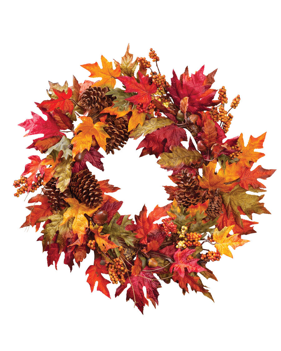Autumn Maple Silk Wreath WRA165-NA