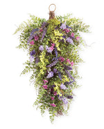 Mixed Lavender Faux Flower & Foliage Teardrop WRA231-LV